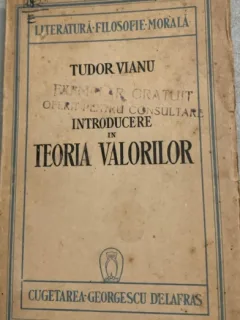 Introducere in teoria valorilor - Tudor Vianu - din biblioteca lui Geo Dumitrescu