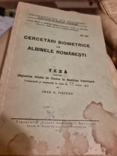 Ioan N. Fisteag - Cercetari biometrice la albinele Romanesti Teza pentru obtinerea titlului de Doctor in Medicina Veterinara