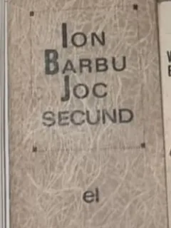 Ion Barbu - Joc Secund