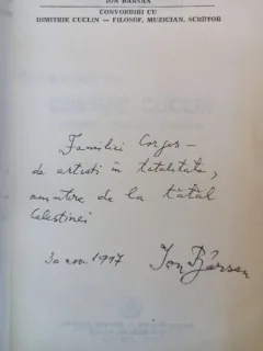 Ion Barsan - Convorbiri cu Dimitrie Cuclin