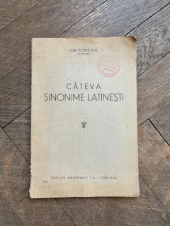 Ion Florescu Cateva sinonime latinesti (1941)