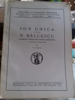 ION GHICA CATRE N. BALCESCU