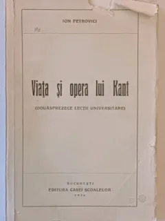 Ion Petrovici - Viata si Opera lui Kant