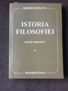 ISTORIA FILOSOFIEI - SIMION BARNUTIU  VOL.I, EDITIE PRINCEPS