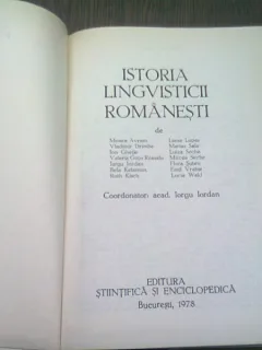ISTORIA LINGVISTICII ROMANESTI - IORGU IORDAN