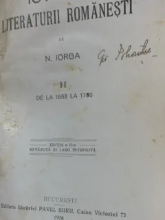 Istoria literaturii romanesti- Nicolae Iorga- doua volume