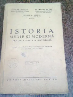 ISTORIA MEDIE SI MODERNA PENTRU CLASA A VI-A SECUNDARA - SCARLAT LAMBRINO