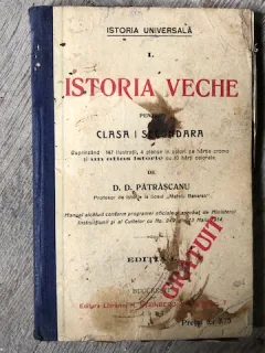 ISTORIA VECHE PENTRU CLASA A I A SECUNDARA-D.D.PATRASCANU