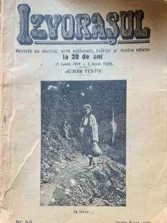 Izvorasul - revista de muzica, arta nationala, folklor si teatru satesc - nr. 6-9, iunie- septembrie 1939