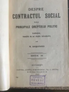 J. J. Rousseau - Despre Contractul Social