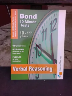 J.M. BOND -  10 MINUTE TESTS, VERBAL REASONING 10-11 YEARS  (CARTE IN LIMBA ENGLEZA)