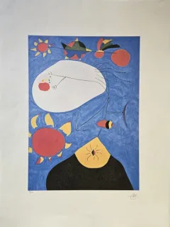 Joan Miró - Portrait IV, litografie originala
