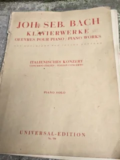 Joh. Seb. Bach - Klavierwerke, Italienisches Konzert, Piano solo partitura