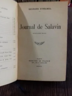 JOURNAL DE SALAVIN - GEORGES DUHAMEL