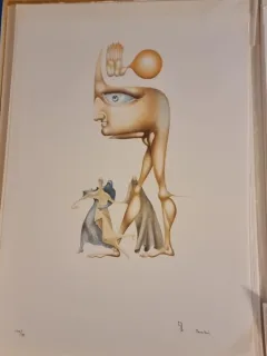 Jules Perahim, L Alphabet – Dalet – litografie originala