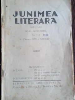 Junimea Literara Anul XXII Iulie-Septembrie Nr. 7-9 / 1933