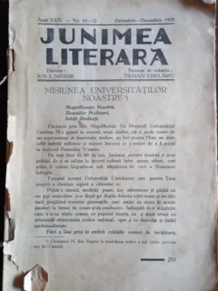Junimea Literara Anul XXIV Nr. 10-12 - Octombrie-Decembrie 1935