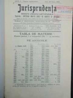JURISPRUDENTA 1908 PARTEA INTAI