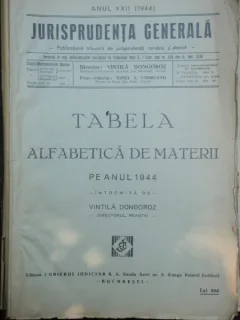 JURISPRUDENTA GENERALA 1944