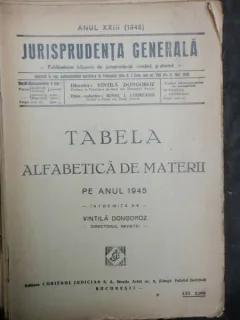 JURISPRUDENTA GENERALA 1945