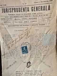 Jurisprudenta generala nr.23/1944