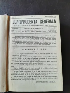 Jurisprudenta generala pe anul 1933