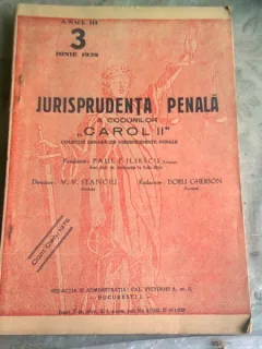 JURISPRUDENTA PENALA A CODURILOR CAROL II NR.3/1939