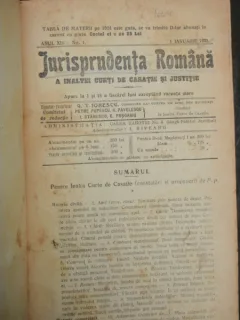 JURISPRUDENTA ROMANA A INALTEI CURTI 1925