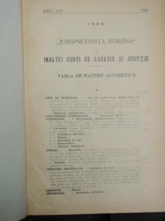JURISPRUDENTA ROMANA A INALTEI CURTI 1938