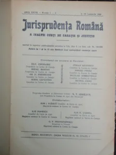 JURISPRUDENTA ROMANA A INALTEI CURTI 1940