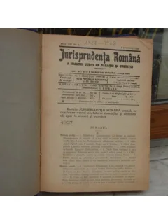 Jurisprudenta romana a inaltei curti de casatie si justitie anul XIV nr.1 , Drept , 1927