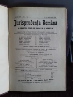 JURISPRUDENTA ROMANA A INALTEI CURTI DE CASTIE SI JUSTITIE,1938