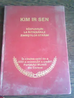 KIM IR SEN RASPUNSURI LA INTREBARILE ZIARISTILOR STRAINI