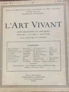 L art vivant- revista in franceza, nr. 7, aprilie 1925