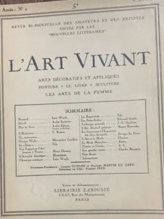 L art vivant- revista in franceza, nr. 9, mai 1925