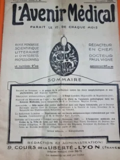 L Avenir Medical 26 Nr. 9 Noiembrie  1929