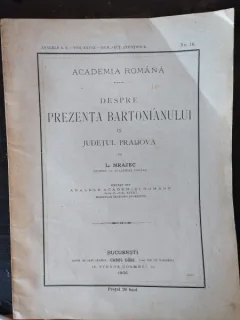 L. Mrazec - Despre Prezenta Bartonianului in Jud. Prahova