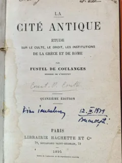 LA=a cite antique -  Fustel de Coulanges - ex libris Dinu Ianculescu