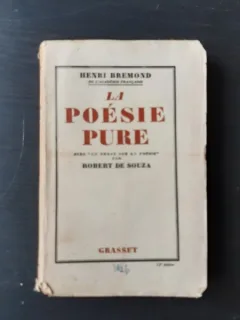 LA POESIE PURE - ROBERT DE SOUZA  (CARTE IN LIMBA FRANCEZA)