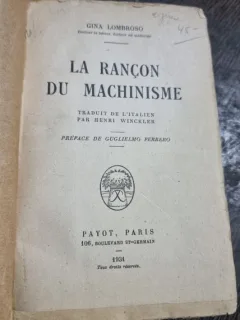 La rancon du machinisme - Gina Lombroso