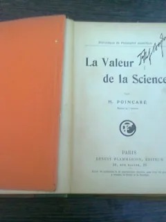 LA VALEUR DE LA SCIENCE - H. POINCARE  (CARTE IN LIMBA FRANCEZA)