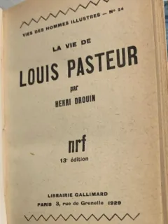 La vie de Louis Pasteur - Henri Drouin - timbru de epoca