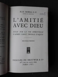L'AMITIE AVEC DIEU - H.D. NOBLE  (CARTE IN LIMBA FRANCEZA)