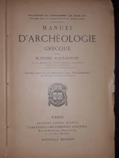 L'archeologie grecque par Max.Collignon
