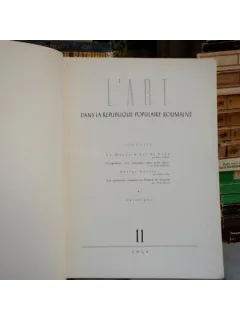 Lart dans la Republique Populaire Roumaine Volumul 11 , Eugen Schileru , 1956