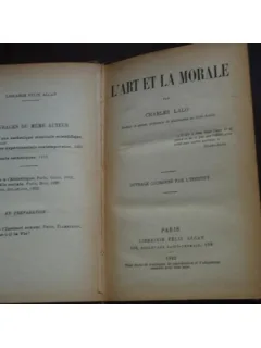 L'ART ET LA MORALE - CHARLES LALO