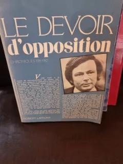 LE DEVOIR DOPPOSITION - JEAN MARIE BENOIST  (CARTE IN LIMBA FRANCEZA)