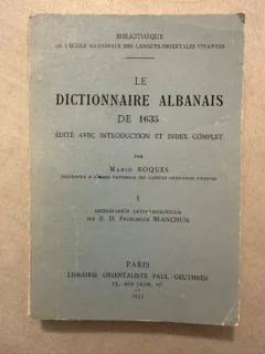 Le dictionnaire albanais de 1635