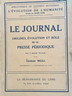 Le journal( Jurnal-carte in franceza)- Georges Weill