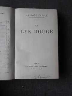 LE LYS ROUGE - ANATOLE FRANCE   (CARTE IN LIMBA FRANCEZA)